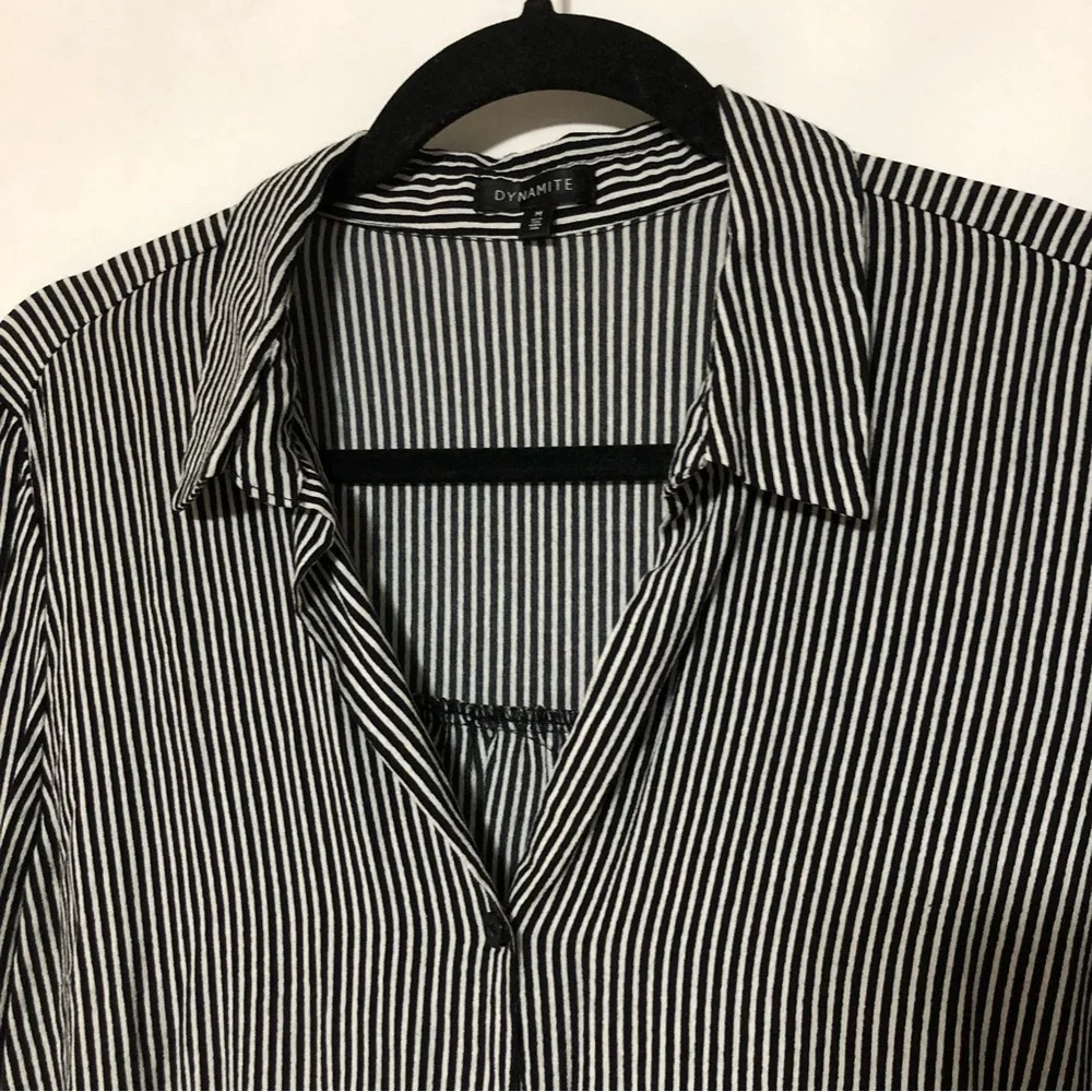 Striped button down top - Picture 3 of 5